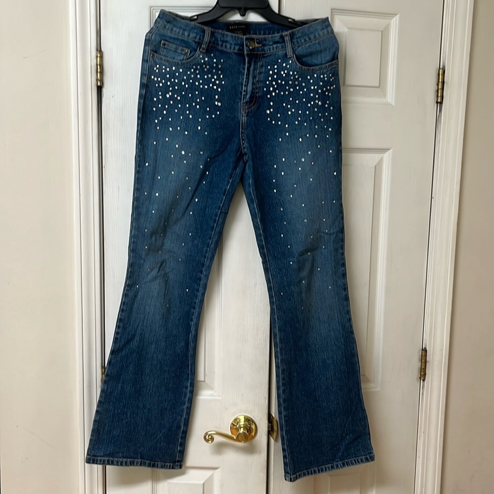 Nash International Blue Jeans with Sparkly Crystals- Boot Cut